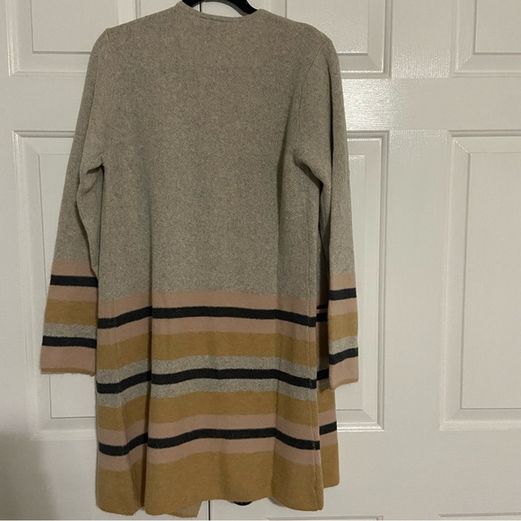 Fortune + Ivy Long Striped Cardigan with Pockets Size M NWOT - Picture 4 of 4
